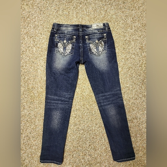 NWOT Miss Me Angel Wings Ankle Skinny Jeans NEW Size 31 - Picture 7 of 14